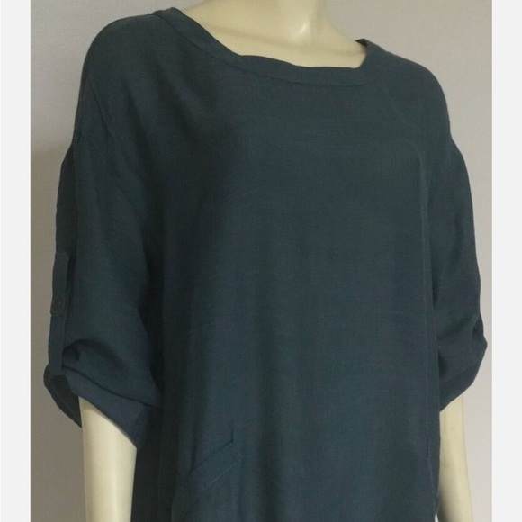 Womens Umgee USA Oversized Gauzy Flowy Lagenlook Beach Coverup Tunic Size 2XL - Picture 5 of 11
